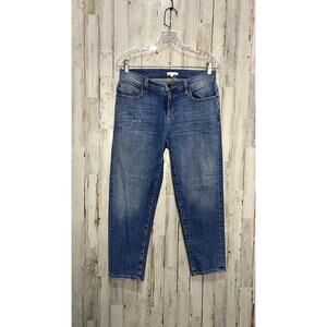 Eileen Fisher Women's High Rise Tapered Jeans Blue Denim‎ Size 4